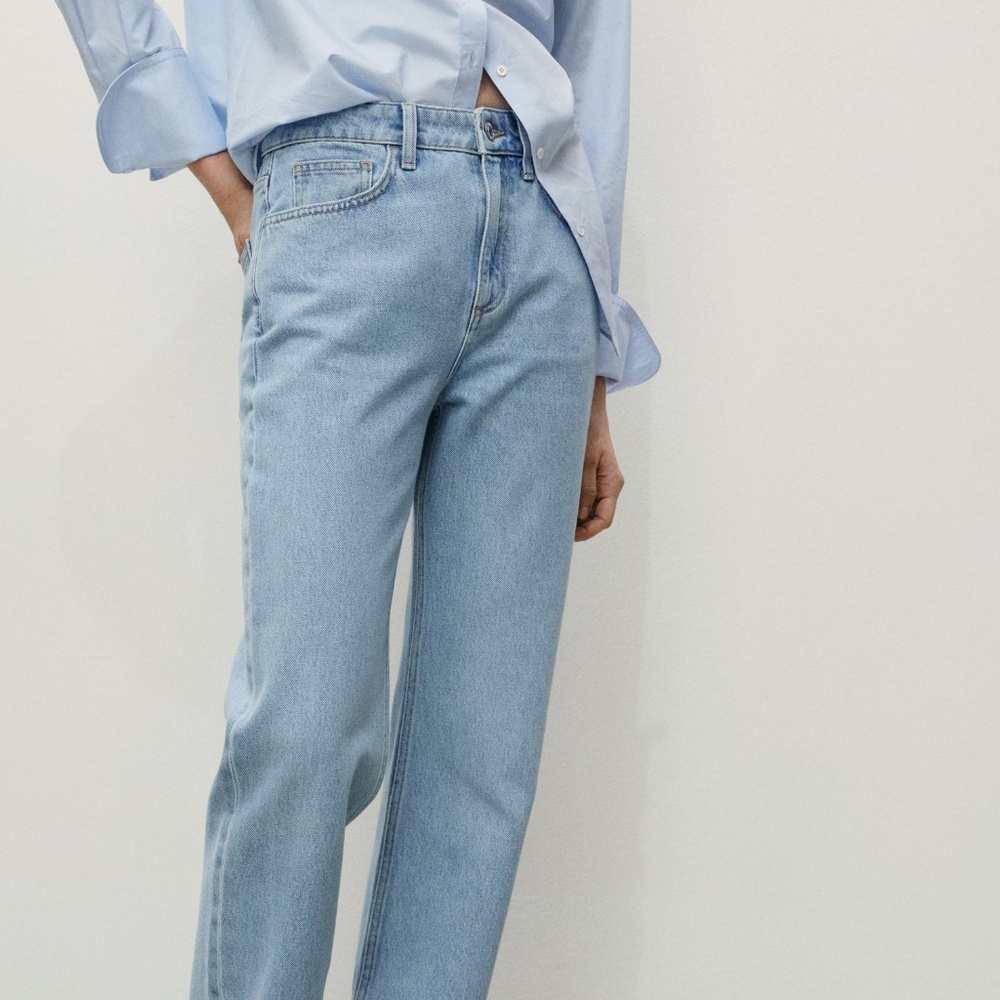 MANGO Matilda Mid Rise Straight Leg Jeans - size 2 -NEW - Picture 4 of 7
